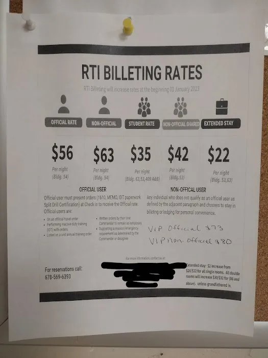 RTI Billeting Guest Check In BLDG 54 4
