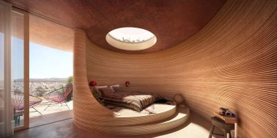 Hotels Using Natural Stone & Driftwood Design: Unique Hotel Interiors
